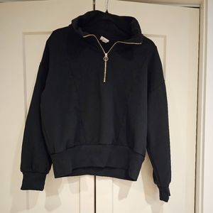 A New Day black quarter zip pullover sz L